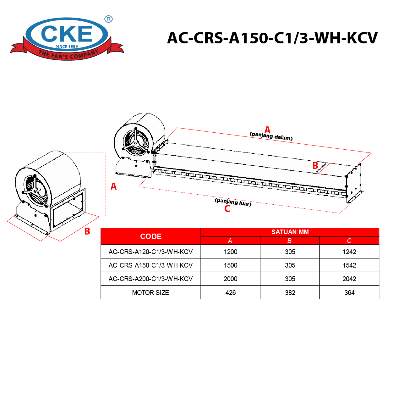 AC-CRS-A150-C1/3-WH-KCV - Image 2